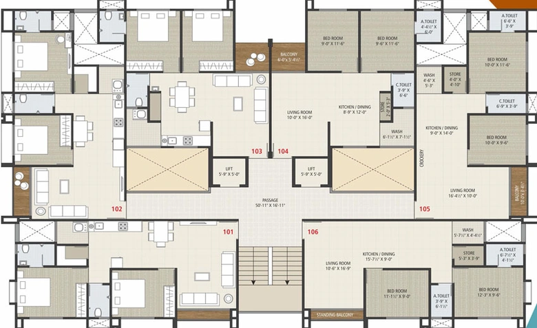 Floor Plan of Nova galaxy in Palanpur, Surat - Image 37980