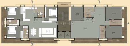 Floor Plan of Oriana Residency in New Citylight, Surat - Image 38019