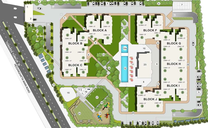 Master Plan of Sattva Laurel in Jalahalli, Bangalore - Image 42776