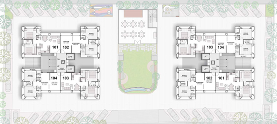 Master Plan of NDW Water Lily in Katargam, Surat - Image 99807