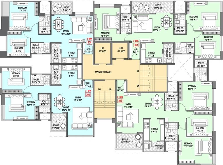 Floor Plan of Badhekar Arunali in Kothrud, Pune - Image 25689