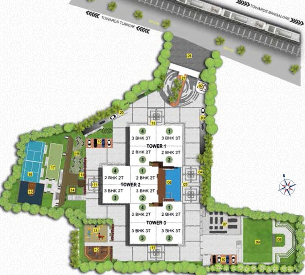 Master Plan of Sattva Opus in Tumkur Road, Bangalore - Image 96010