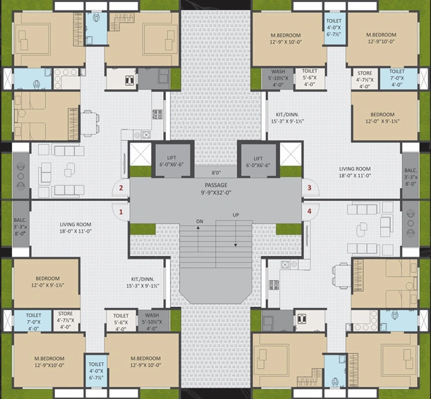 Floor Plan of Tirth Heritage in Mota Varachha, Surat - Image 38252