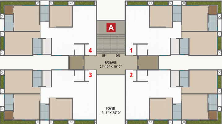 Floor Plan of Arham Veer Swastik Heights in Pal, Surat - Image 38268