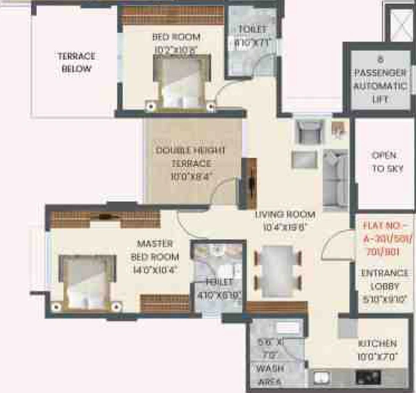 2 BHK Flat in SDPL Paradise in Dabha, Nagpur - Image 420352