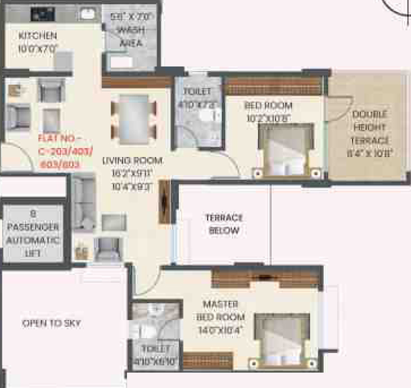 2 BHK Flat in SDPL Paradise in Dabha, Nagpur - Image 420353