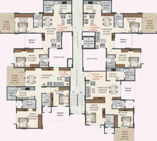Floor Plan of SDPL Paradise in Dabha, Nagpur - Image 10197