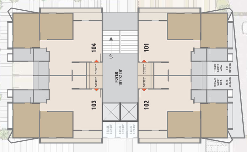 Floor Plan of Akshar Tilak Arise in Sargasan, Gandhinagar - Image 28840