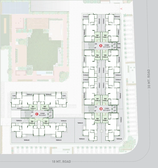 Master Plan of Ayunam Greens in Kudasan, Gandhinagar - Image 28855