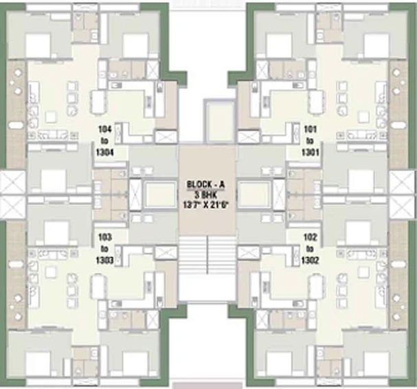 Floor Plan of Dev Aashish The Gate in Raysan, Gandhinagar - Image 58161