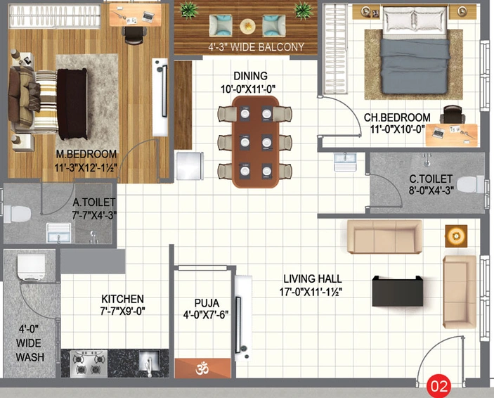 5 BHK Flat in Risinia Oyster in Bachupally, Hyderabad - Image 510979