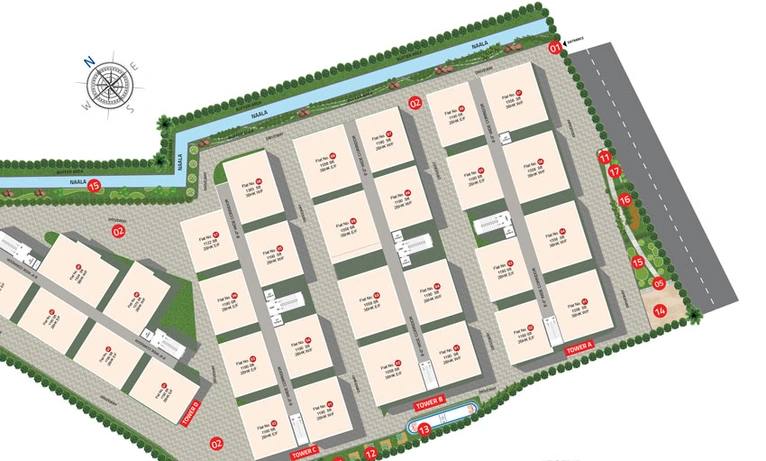 Master Plan of Risinia Oyster in Bachupally, Hyderabad - Image 55914