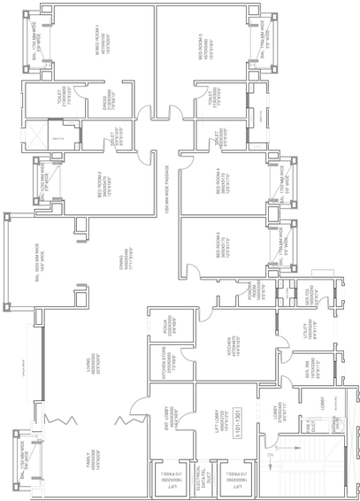 Floor Plan of Mantri Espana in Bellandur, Bangalore - Image 43150