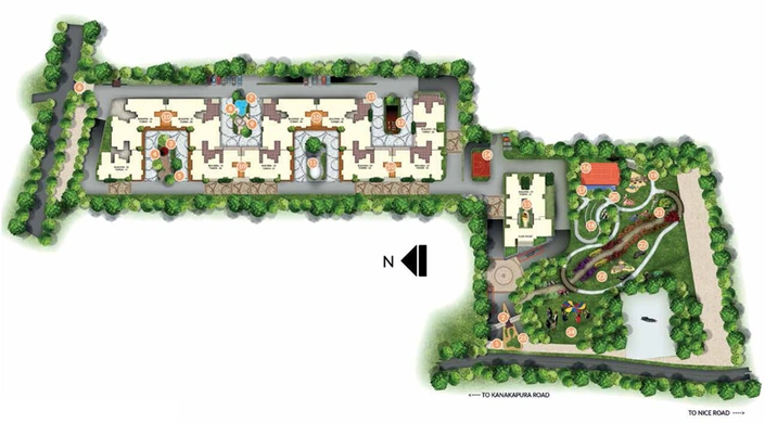 Master Plan of Sattva Misty Charm in Kanakapura, Bangalore - Image 43601