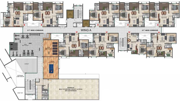 Floor Plan of Sattva Bliss in Old Madras Road, Bangalore - Image 43612