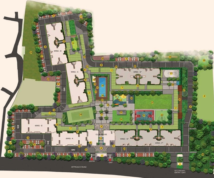 Master Plan of Ajmera Lakeside Paradise in Yelahanka, Bangalore - Image 121671
