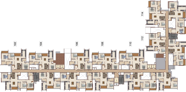 Floor Plan of Casagrand Meridian in Krishnarajapuram, Bangalore - Image 43742