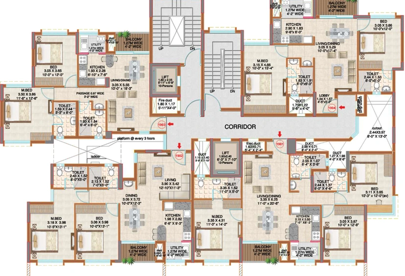 Floor Plan of Ahad Serenity in Sarjapur, Bangalore - Image 43772