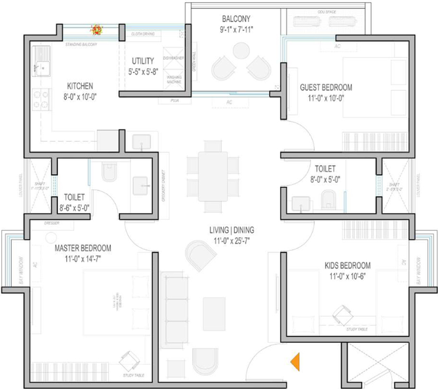 2.5 BHK Flat in Mahendra Aarya in Electronic City, Bangalore - Image 486867