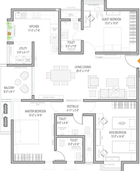 3 BHK Flat in Mahendra Aarya in Electronic City, Bangalore - Image 486868