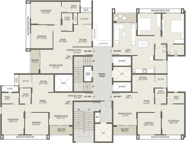 Floor Plan of Arvind Oasis in Tumkur Road, Bangalore - Image 44432