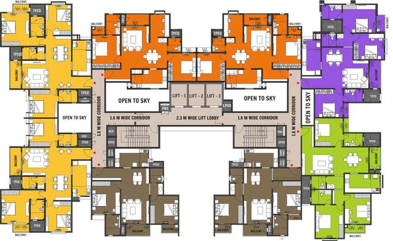 Floor Plan of Incor Carmel Heights in Whitefield, Bangalore - Image 44632