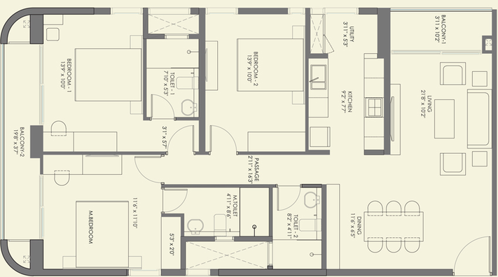 3 BHK Flat in Birla Tisya in Rajajinagar, Bangalore - Image 488516