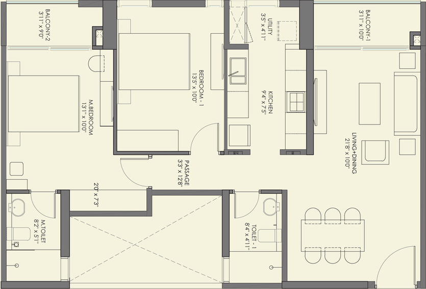 2 BHK Flat in Birla Tisya in Rajajinagar, Bangalore - Image 488515