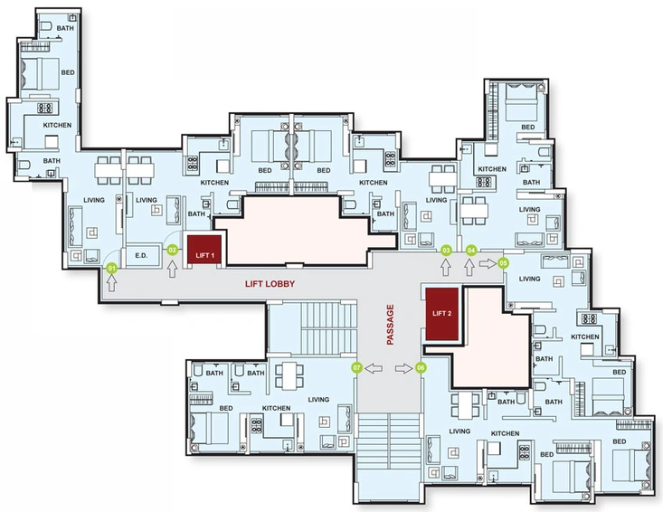 Floor Plan of Rachna Shanti Classic in Virar East, Palghar - Image 20809