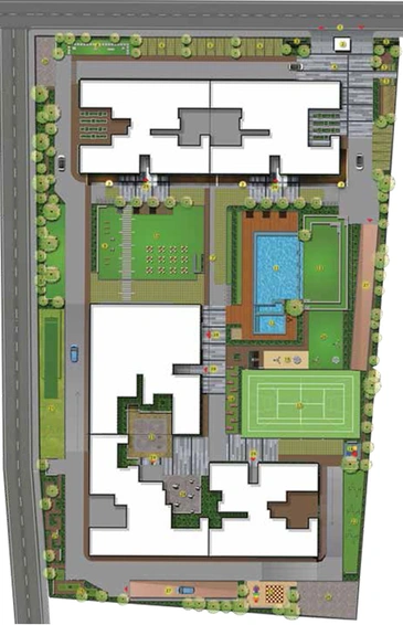 Master Plan of Adarsh Crest in Hebbal, Bangalore - Image 91288