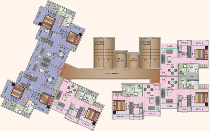 Floor Plan of JSB Nakshatra Aarambh in Naigaon East, Palghar - Image 20828