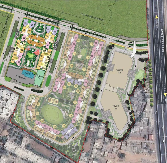 Master Plan of Raintree Boulevard in Hebbal, Bangalore - Image 45438