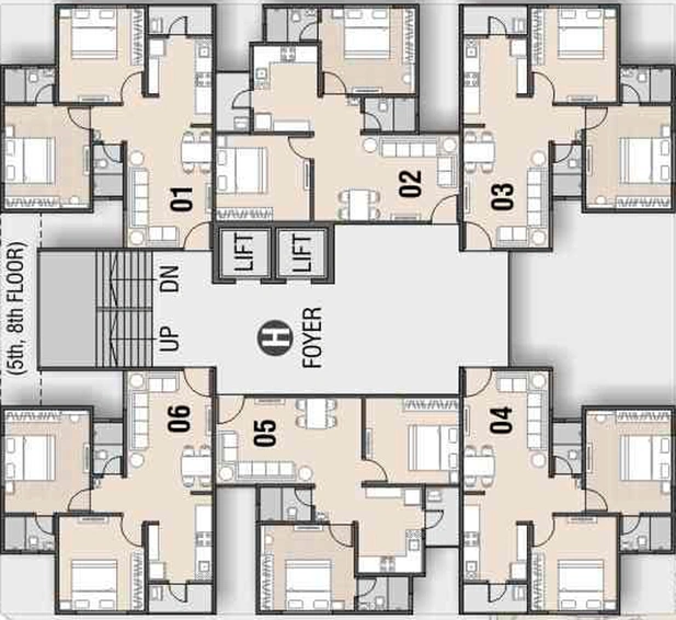 Floor Plan of Splendid Murlidhar Sky in Isanpur, Ahmedabad - Image 31982