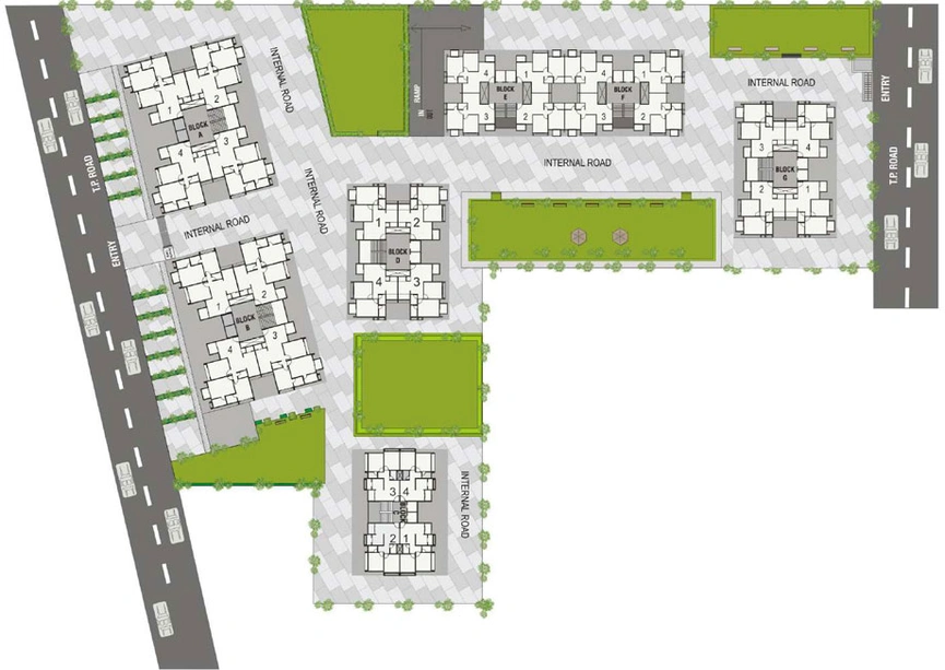 Master Plan of Swagat Pelican in Sargasan, Gandhinagar - Image 29005