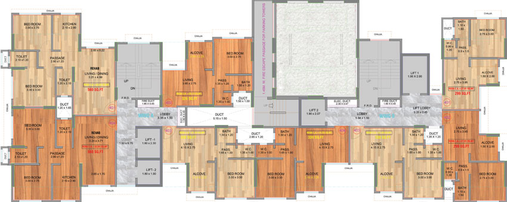 Floor Plan of Haware Amara in Vikhroli East, Mumbai - Image 42801