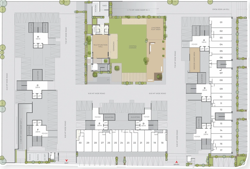 Master Plan of Adarsh Tulip Skyview in Narolgam, Ahmedabad - Image 97889