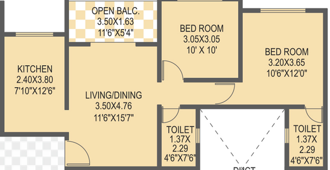 2 BHK Flat in Mont Vert Kingstown in Bhugaon, Pune - Image 426359