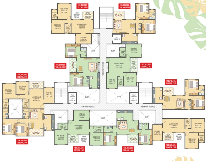 Floor Plan of Mont Vert Kingstown in Bhugaon, Pune - Image 13529
