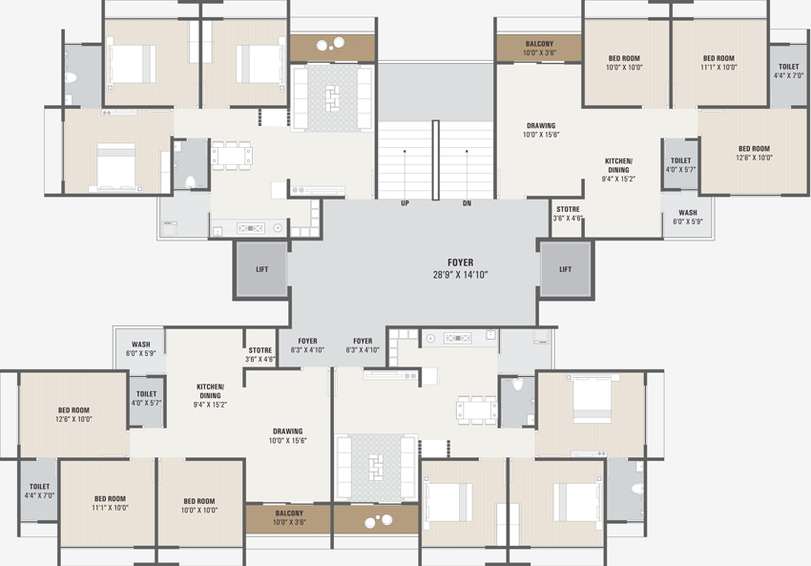 Floor Plan of Dhanani Shivdhara Campus in Nava Naroda, Ahmedabad - Image 32557