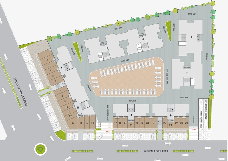 Master Plan of Dhanani Shivdhara Campus in Nava Naroda, Ahmedabad - Image 32558