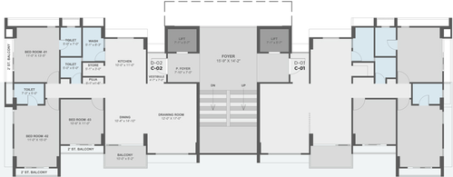 Floor Plan of Trinetra Celestia in Naranpura, Ahmedabad - Image 32580