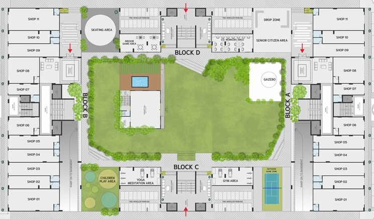 Master Plan of Trinetra Celestia in Naranpura, Ahmedabad - Image 32581