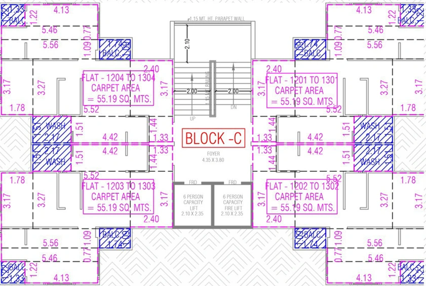 Floor Plan of Veenaraj Eleven 04 Homes in Vatva, Ahmedabad - Image 32662