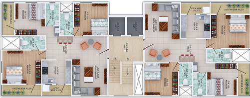 Floor Plan of Nanis Vedant Amber in Khamla, Nagpur - Image 10284