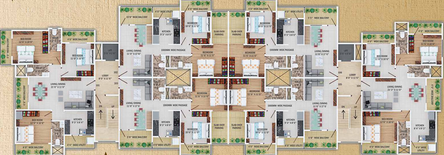 Floor Plan of Swami Samarth Enclave in Zingabai Takli, Nagpur - Image 10320