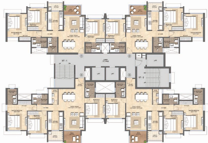 Floor Plan of Lodha Bella Vita in NIBM, Pune - Image 74937