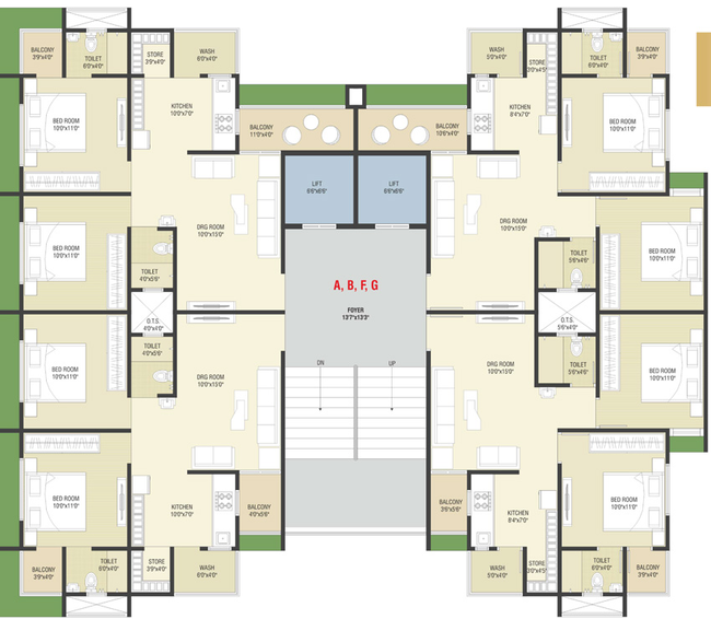 Floor Plan of Shreeji Elegance in Nava Naroda, Ahmedabad - Image 32700