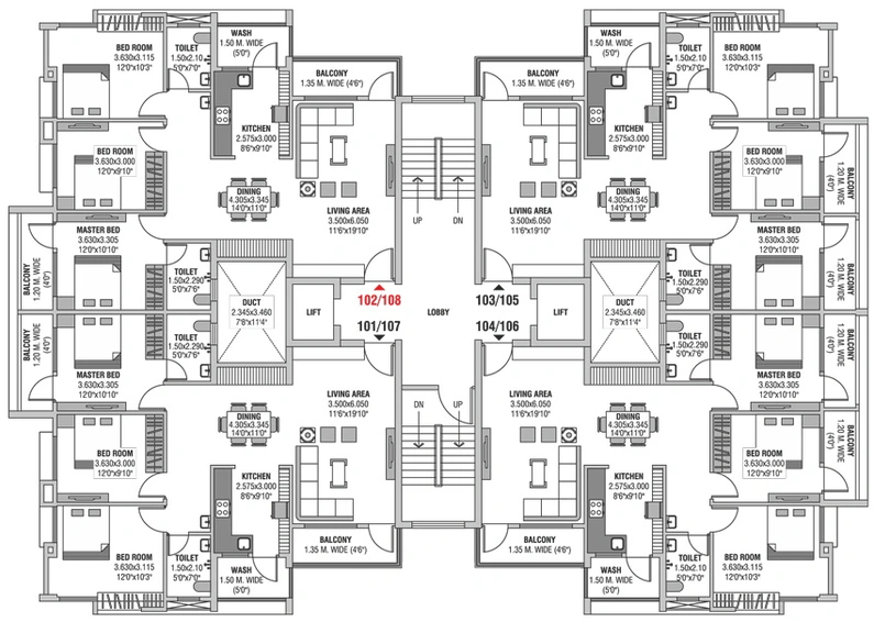 Floor Plan of Leverage Green Aster in Koradi Road, Nagpur - Image 10474
