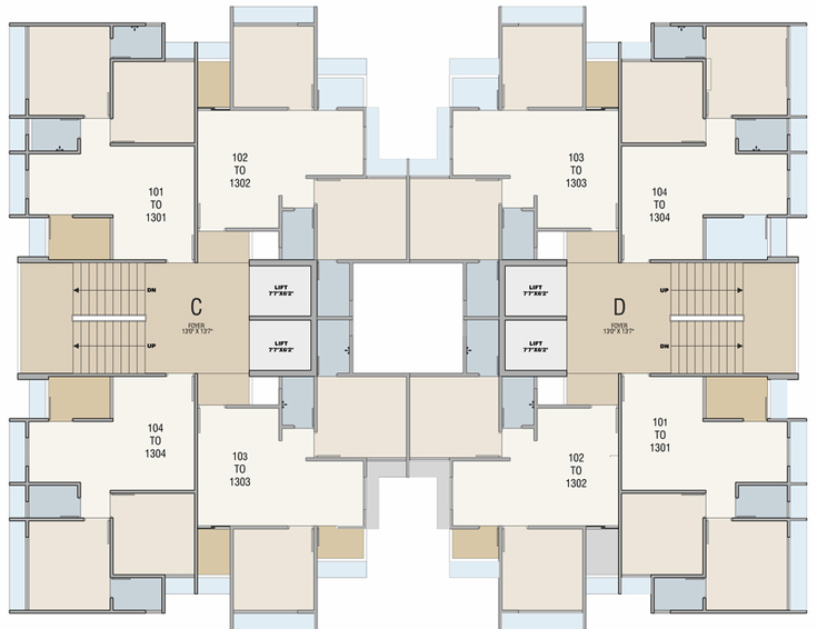 Floor Plan of Shiv Signature Sky in Nava Naroda, Ahmedabad - Image 32774