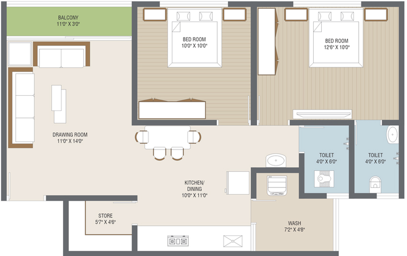 2 BHK Flat in Shivansh Pratishtha Icon in Nava Naroda, Ahmedabad - Image 461254